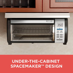 BLACK DECKER SpaceMaker Under Counter Toaster Oven, Digital Controls, Black/Stainless Steel, Fits 9�测�� Pizza or 4 Slices