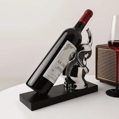 Elephant Resin Wine Bottle Holder Decorative Tabletop Wine Rack for Home Bar