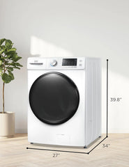 0.9 Cu. Ft. Portable Washer, 6.6 lb. Capacity Washing Machine for Homes & Apartments, 5 Wash Cycles, Quick Connect Sink Adapter and Drain Hose Included, Transparent Lid, BPWM09W, White