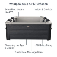 2026 Spa Whirlpool Oslo con iluminación LED