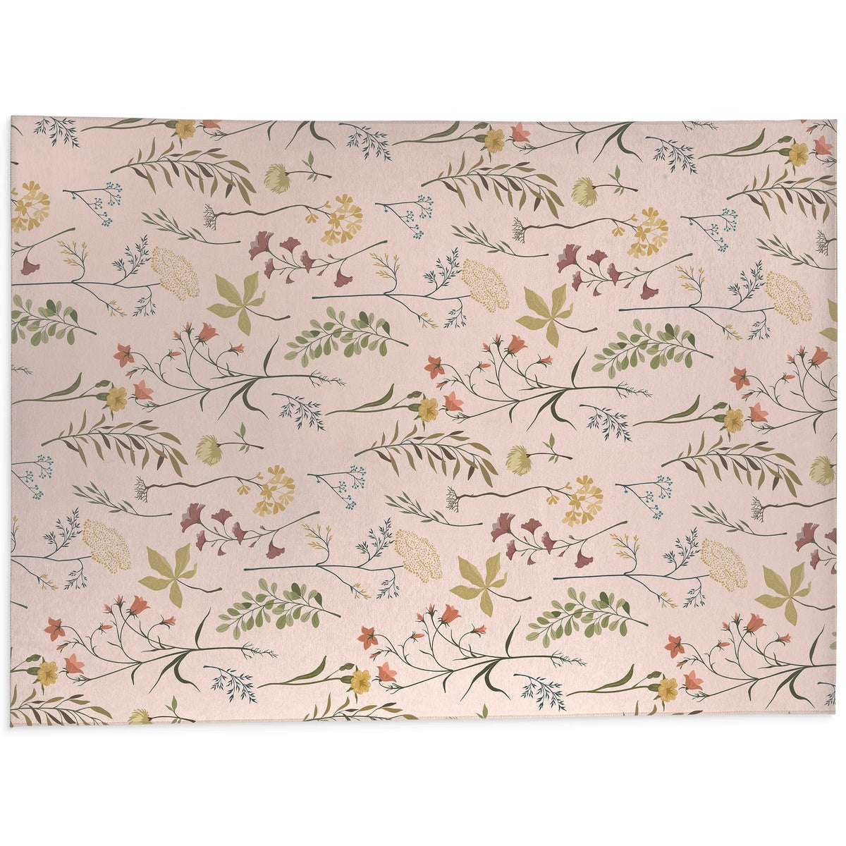 Fall Botanical Floral Kitchen Mat, Decorative Anti Fatigue Non Slip Floor Rug for Kitchen and Home Decor