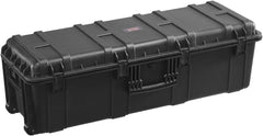Waterproof sturdy case, large-capacity waterproof sturdy case, equipped with 3 handles, IP67 level waterproof protection case, with 6 clips, 6 lock holes and foam padding for large equipment, black version
