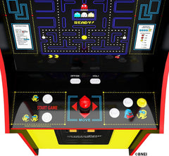 Bandai's "Pac-Man" classic version, featuring 12 games, and an arcade machine that is 4 feet in size.