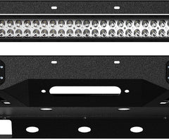 for Tacoma 3rd Gen Stubby Front Bumper Compatible with 2016 2017 2018 2019 2020 2021 2022 2023 Toyota Tacoma with Skid Plate, Winch Plate, License Plate Frame, LED Lights & D-rings, Black