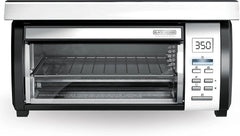 BLACK DECKER SpaceMaker Under Counter Toaster Oven, Digital Controls, Black/Stainless Steel, Fits 9�测�� Pizza or 4 Slices