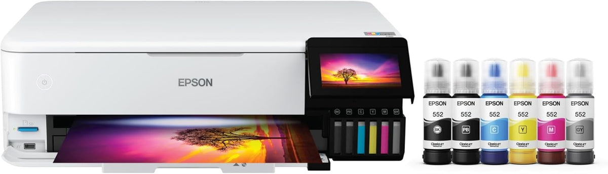 Wireless Wide-Format All-In-One Ink Tank Printer, Color Printer with Scanner & Copier for Home Office