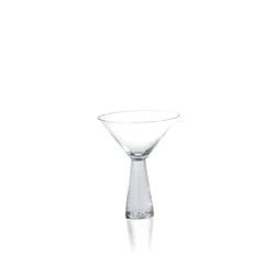 6.25" Tall Martini Glasses with Hammered Stem, Set of 4 Elegant Cocktail Glasses
