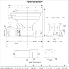 Electric Marine Toilet, Boating Head