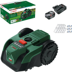 Akku-Mähroboter VISIMOW18V-100 (für Rasenflächen bis 100 m², Schnittbreite: 16 cm, Schnitthöhe: 20-60 mm, mit Ersatzmessern, inkl. Akku und Ladegerät)