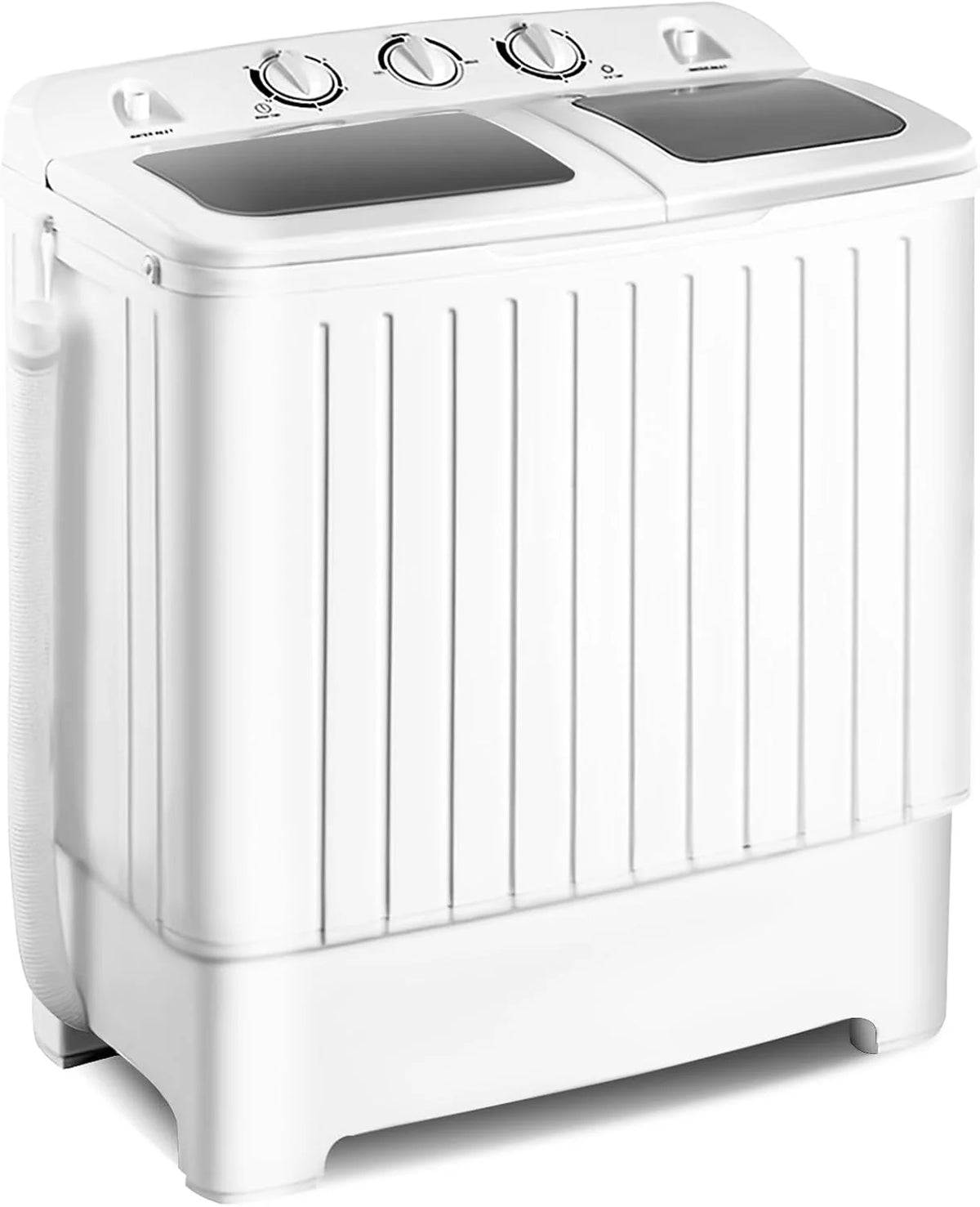 Portable mini compact two-cylinder washing machine (17.6 pounds) - Spanish model, rotary type, blue + white