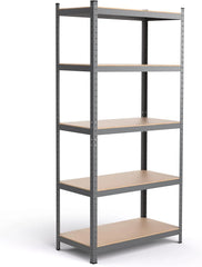 Five-tier storage rack 2920 pounds Heavy-duty shelf Adjustable boltless storage rack Suitable for warehouse storage rooms 108 inches wide x 18 inches deep x 72 inches high