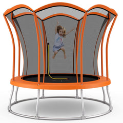 8FT/10FT Outdoor Trampoline �� ASTM Approved with Unique Flower Shape