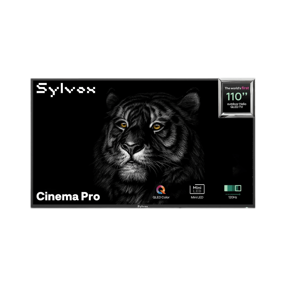 Sylvox Cinema Pro 110" Helio QLED Outdoor TV With Wall Mount-(5000Nits, 120HZ)