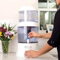 Counter-top type - Enhanced alkaline and fluoride filter | Household water filter that makes water alkaline and adds minerals | Chlorine and fluoride filter