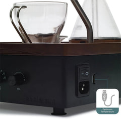 Coffee Alarm Clock Coffee Maker- Black Walnut