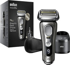 Braun Series 9 Pro Premium Rasierer Herren, Testsieger Stiftung Warentest, 4+1 Scherkopf, Elektrorasierer & Trimmer, Reinigungsstation, 60 Min