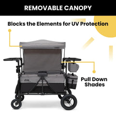 Jeep Wrangler Deluxe 4 Seater Stroller Wagon by Delta Children