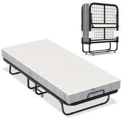 Sonnewelt Klappbett 90x200cm mit 13cm Dicke und Rollen