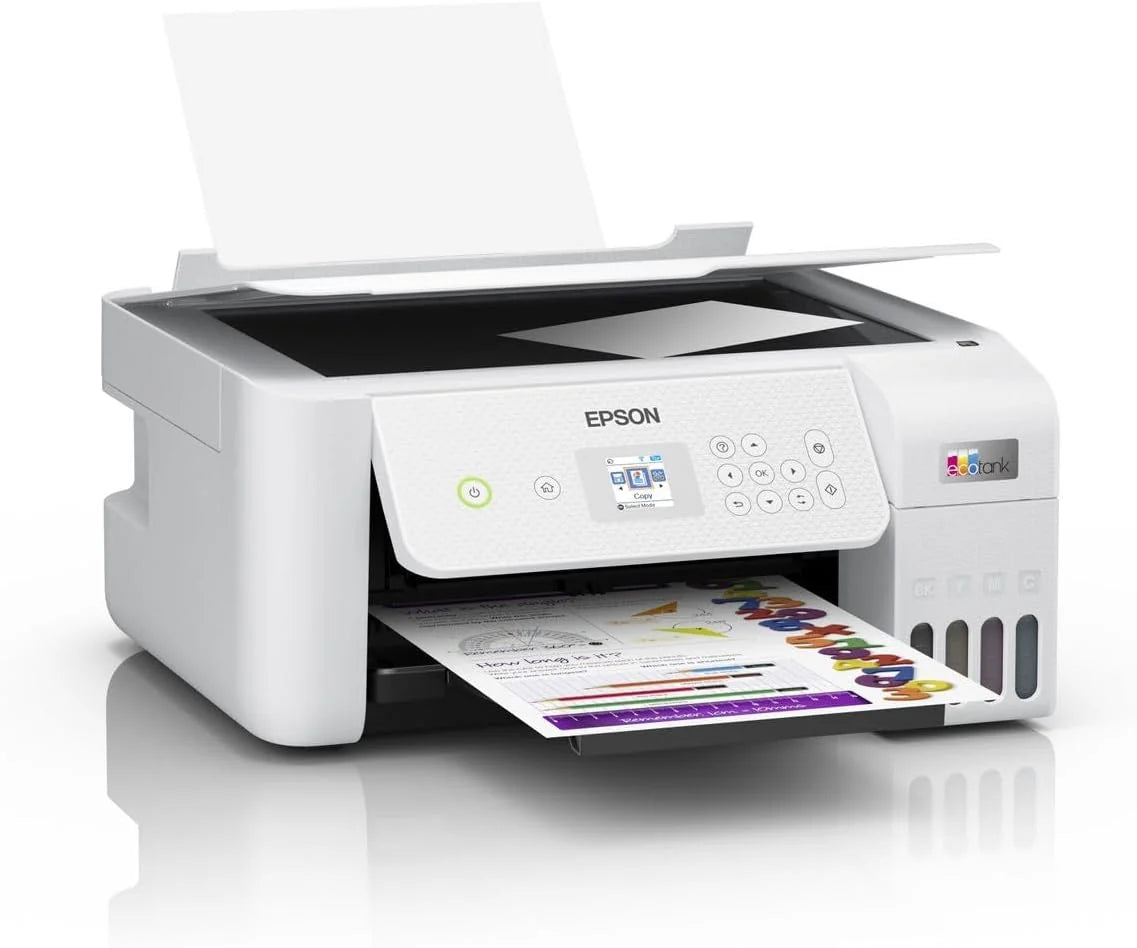 Epson EcoTank ET-2826 A4-Multifunktions-Wi-Fi-Tintentankdrucker, mit einem im Lieferumfang enthaltenen Vorrat an Tinten bis zu 3 Jahren