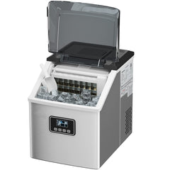 Stainless Steel Countertop Ice Maker �� 48LBS/24H with Self-Clean Function