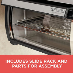 BLACK DECKER SpaceMaker Under Counter Toaster Oven, Digital Controls, Black/Stainless Steel, Fits 9�测�� Pizza or 4 Slices