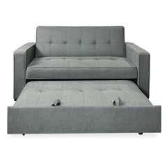 Sofá Cama De 2 Plazas Modelo Vienna Con Reposabrazos, Gris, Diseño Moderno, Práctico Y Funcional