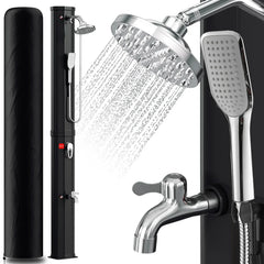 Sonnewelt 60L Solardusche Gartendusche Inkl. Schutzhaube und Handbrause