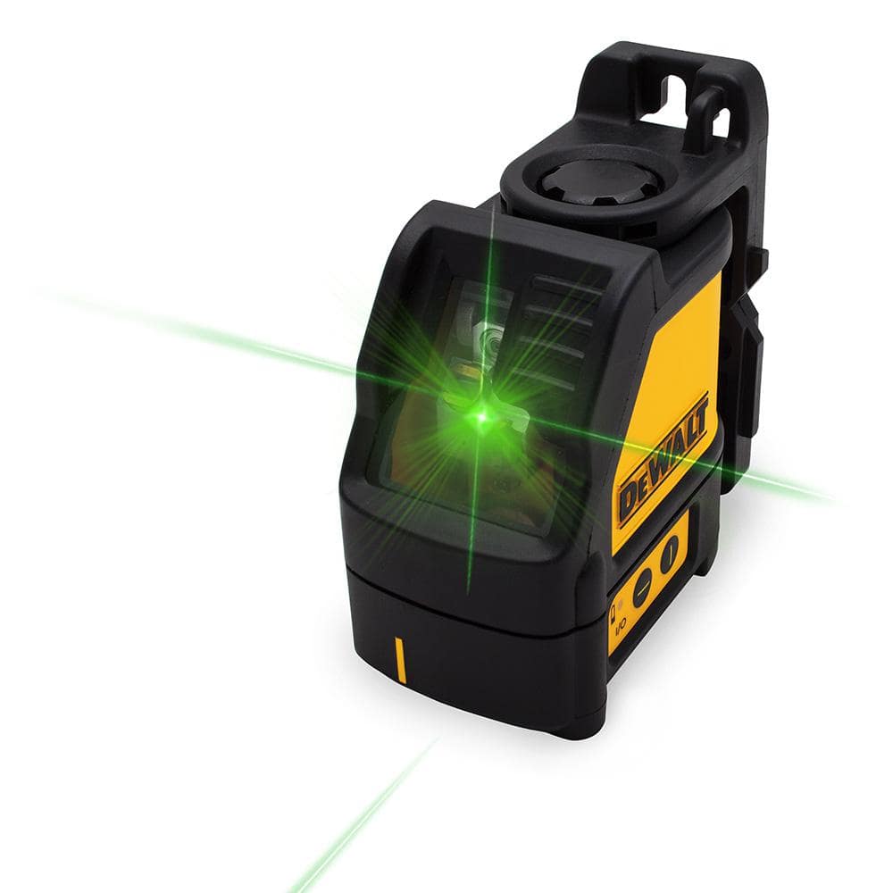 DEWALT DW088CG - 100 ft. Green Self-Leveling Cross Line Laser Level with (3) AA Batteries & Case