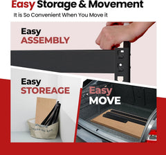 5 Layered laminated boltless heavy-duty vehicle storage adjustable wide-size metal shelf unit utility rack shelving storage multi-functional shelf shed warehouse 47.7 inches wide x 18.2 inches deep x 71.3 inches high Black