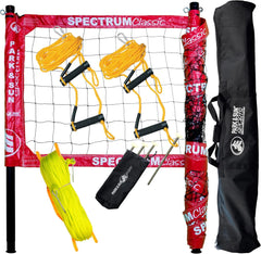 Adjustable professional outdoor volleyball net system