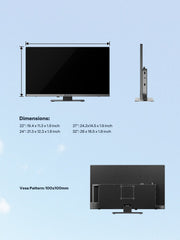 24" Smart 12V RV TV - 2026 Limo QLED Series (With DVD Combo)