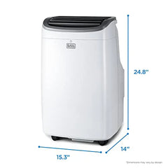 BLACK+DECKER 8,000 BTU Portable Air Conditioner up to 350 Sq.ft with Remote Control