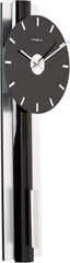 Wall-mounted clock, quartz movement, battery-powered, pointer-style analog display, rectangular pendulum, decorative sturdy frame, nickel-plated surface, wall-mounted installation, perfect home decoration alarm clock