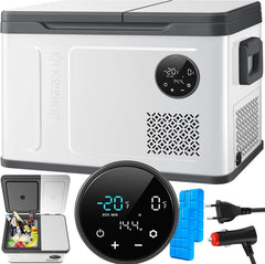 KESSER Kompressor Kühlbox 2in1 Doppelzone Kühl & Gefrierfach elektrische Gefrierbox mit 2x Kühlakkus & LED-Touch-Bedienung | Kühlschrank Kühlung bis -