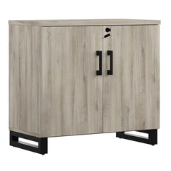 Storage Cabinet & Bookshelf, Weathered Oak