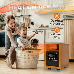 1500-Watt Portable Space Heater, Cherry, 1-Pack