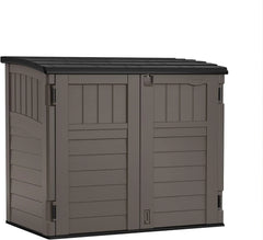 34 Cu. Ft. Horizontal Shed for Outdoor Storage w/Locking System, Stoney/Black