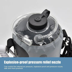 Outdoor sports water bag, portable solar shower set, with pressure foot pump, foldable travel water storage device, suitable for camping, beaches, travel and activities.