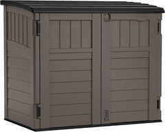 34 Cu. Ft. Horizontal Shed for Outdoor Storage w/Locking System, Stoney/Black