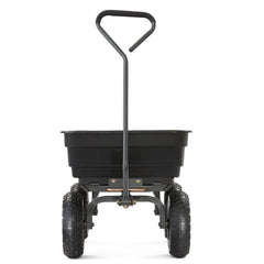 Poly Garden Dump Cart with Easy to Assemble Steel Frame