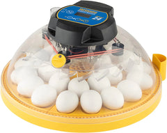 A 24-position automatic egg incubator with constant temperature control function, suitable for hatching 24 eggs, duck eggs or other egg types. It offers the best flexibility and can be used with eggs of different sizes.