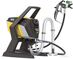 Spray gun kit, high-efficiency airless sprayer, low overspray, equipped with a 12-inch extension rod, suitable for large projects, with 515 and 413 type nozzles, yellow in color.