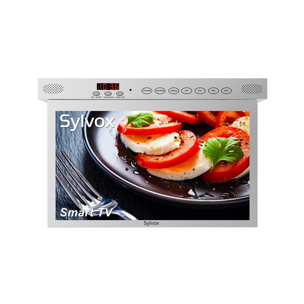 15.6" Smart Under Cabinet TV-Silver Kitchen TV