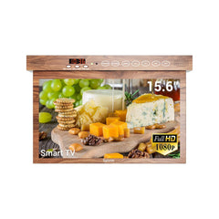 15.6" Smart Under Cabinet TV-Mahogany Kitchen TV