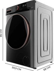 Cecotec Lavadora 10Kg Carga Frontal Bolero DressCode 10610 Inverter Steel A. 1400 RPM, Steam Max, Motor Inverter Plus, 15 Programas, OnSmart, Smooth