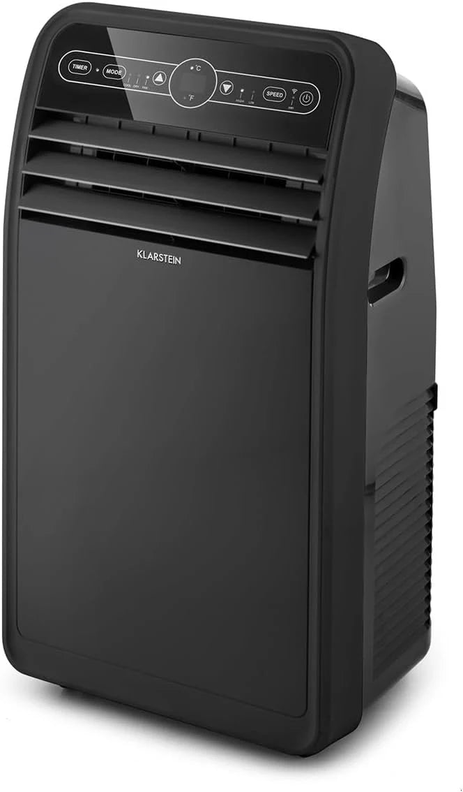 Klarstein Mobile Klimaanlage mit Abluftschlauch, 4-in-1 Klimagerät mit Ventilator, Luftentfeuchter & Nachtmodus, Kleine & Portable Klimaanlage für