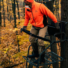 Jumbo Jack Ladder Stand �� Adjustable Shooting Rail, Large Platform, Mesh Seat