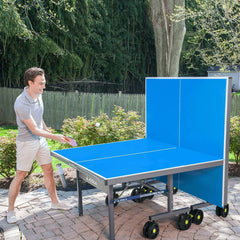 JOOLA Nova Pro Plus Outdoor Table Tennis Table with Weatherproof Net, 9锟�5 ft, Foldable, Aluminum Surface