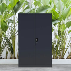 Jan Nowak Metallschrank Jan II 185 x 115 x 40 cm - Aktenschrank abschließbar mit 2 Türen, Mehrzweckschrank mit 5 Ebenen, Büroschrank aus Stahlschrank