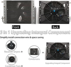 Kit de aire acondicionado eléctrico 12 V para debajo del salpicadero, sistema universal de CA 12V, apto para furgoneta, auto, RV, camión, autocaravana